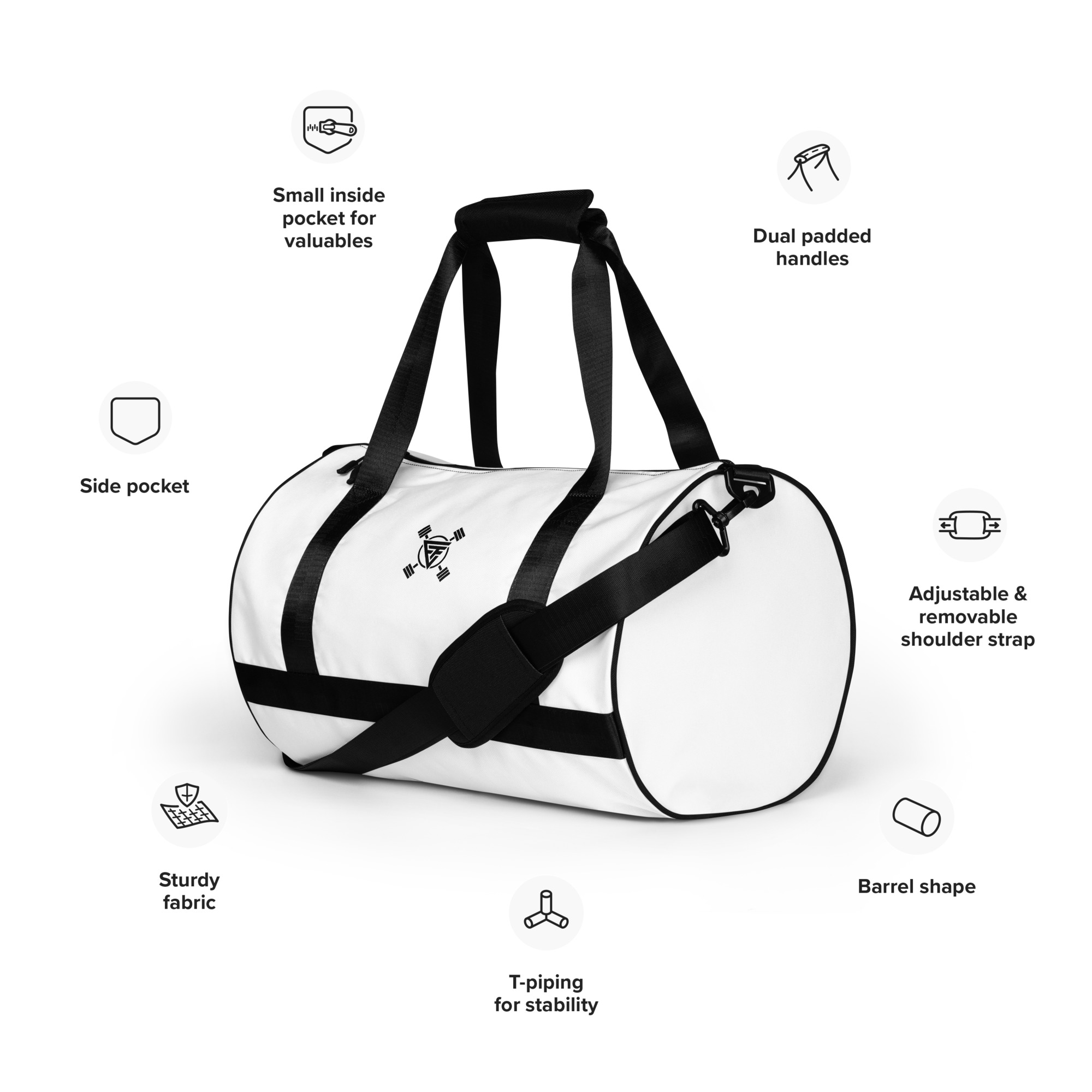 gym bag (white) - Image 6